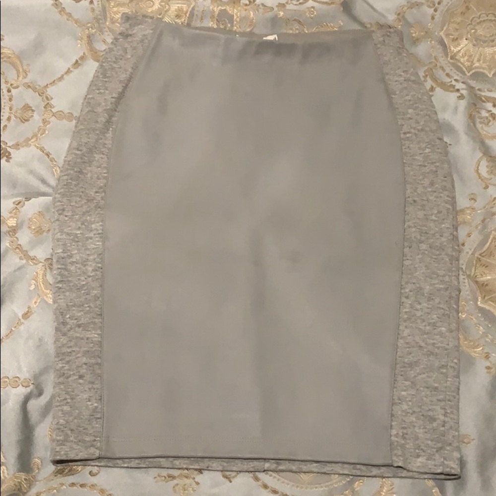 Anthropologie leather & cotton skirt